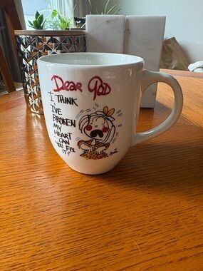 Royal Norfolk White Mug with Red and Yellow Cartoon Design